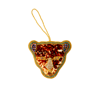 Leopard Shaped Beaded Hanging Ornament Rice DK